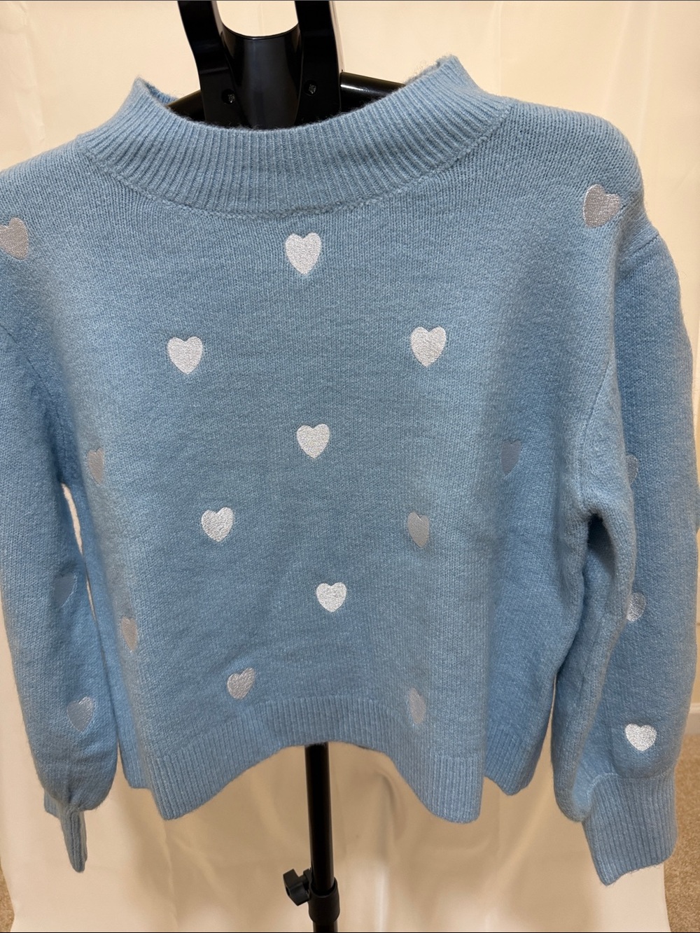 NWT Sugar+ L!PS Light Blue Sweater